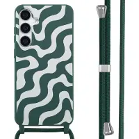 IMoshion Coque design en silicone avec cordon Samsung Galaxy S25 Plus - Petrol Green Groovy