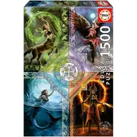 Educa Anne Stokes Elemental Magic Star Chart Puzzle 1500 pièces Multicolore One Size