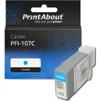 PrintAbout Cartouche compatible pour Canon PFI-107C - Cyan
