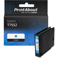 PrintAbout Cartouche compatible pour Epson T7552 - Cyan