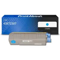 PrintAbout Toner compatible pour OKI 43872307 - Cyan