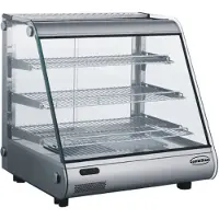 CombiSteel Vitrine chauffante 130 litres - modèle de table, acier inoxydable, 30°C - 90°C