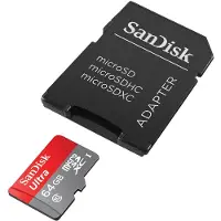 SanDisk Ultra - Carte mémoire flash (adaptateur microSDXC vers SD inclus(e)) - 64 Go - UHS Class 1 / Class10 - microSDXC UHS-I