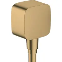 Hansgrohe Raccord mural FixFit avec dispositif anti-retour, finition bronze brossé