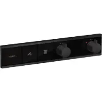 Hansgrohe robinet thermostatique encastré RainSelect pour 2 points de puisage, finition noir mat
