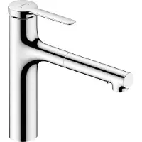 Hansgrohe robinet de cuisine Zesis M33, monocommande, finition chrome, avec douchette extractible, 2 jets, système sBox lite