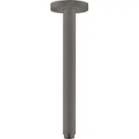 Hansgrohe Raccordement de douche au plafond , modèle S, 30 cm, finition noir brossé