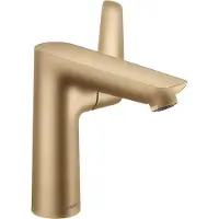 Hansgrohe Mitigeur de lavabo à levier unique Talis E, modèle 150, avec système de bonde à coulisse et finition bronze brossé