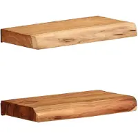 vidaXL Étagères murales 2 pcs 30x20x3,5 cm bois massif d'acacia