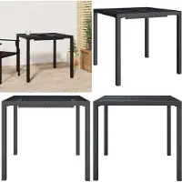 vidaXL Table de jardin Anthracite 80x80x72 cm Acier - Table de jardin - Tables de jardin - Table extérieure - Table de terrasse