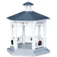 Lemax GAZEBO AVEC DECORATIONS DE NOEL - GAZEBO EN PLASTIQUE AVEC DECORATIONS