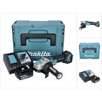 Makita DGA521RG1X1J Meuleuse d'angle sans fil 125 mm 18V - X-LOCK Brushless + 1x Batterie 6,0 Ah + Chargeur + Coffret Makpac