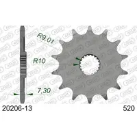 Afam Pignon avant standard en acier - 520