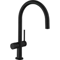 Hansgrohe Talis M54 Mitigeur de cuisine monocommande 220, clapet d'arrêt d'appareil, 1jet, noir mat