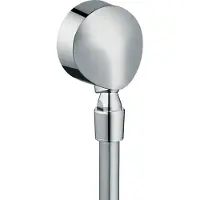 Hansgrohe Raccord mural FixFit E avec clapet anti-retour et rotule, chromé, 27505000