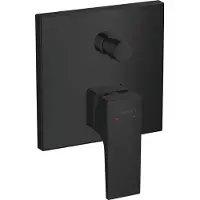 Hansgrohe Mitigeur monocommande pour baignoire Metropol. Poignée encastrée noir mat, 1 pièce.