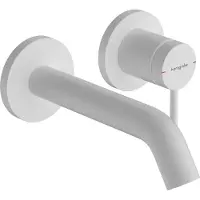 Hansgrohe robinet de lavabo à levier unique encastré Tecturis S, pour montage mural, technologie EcoSmart+, bec de 16,5 cm, finition blanc mat