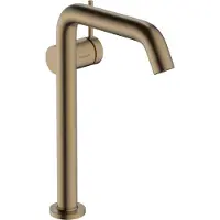 Hansgrohe robinet de lavabo monocommande Tecturis S, finition bronze brossé, système CoolStart EcoSmart+, conçu pour les vasques à poser sans bonde intégrée