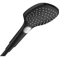 Hansgrohe Raindance Select E pomme de douche à main 120 3jets PowderRain EcoSmart, noir mat