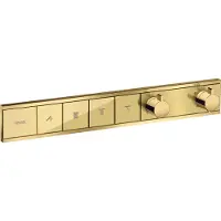 Hansgrohe robinet thermostatique encastré RainSelect pour 4 points de puisage, finition or poli