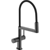 Hansgrohe robinet de cuisine monocommande Talis Select M54 PowderSpray, semi-professionnel, 3 jets, finition noir brossé