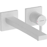 Hansgrohe robinet de lavabo à levier unique encastré Tecturis E, pour montage mural, technologie EcoSmart+, bec de 22,5 cm, finition blanc mat