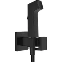 Hansgrohe Bidette Douchette à main 1jet E EcoSmart pour eau chaude, avec support de douche et flexibles de douche, 29233670