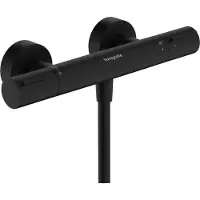 Hansgrohe robinet thermostatique de douche Ecostat Element, à encastrer, finition noir mat
