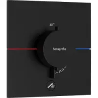 Hansgrohe robinet thermostatique encastré ShowerSelect Comfort E, pour une sortie principale et une sortie supplémentaire, finition noir mat