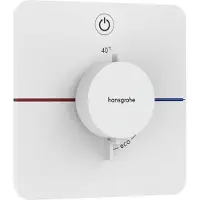 Hansgrohe ShowerSelect Comfort Q thermostat, encastré, 1 consommateur, rosace Soft Edge, avec touche, 15581700