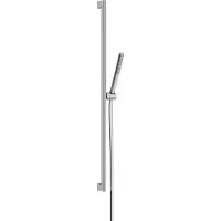 Hansgrohe Pulsify S Set de douche 100, 1 type de jet économe en eau, barre de douche 90 cm, 24382 (1 Type de jet)