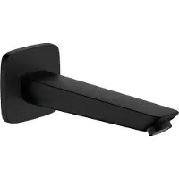 Hansgrohe Logis Bec déverseur pour baignoire, saillie 195mm, noir mat, 71410670