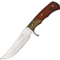 57 SPECIALREPLICAS Couteau d'extérieur ELK RIDGE 23,4 cm - lame persane full-tang avec manche en bois et étui cuir ER-085