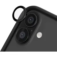 Rhinoshield Fotoobjektiv Schutzglas 9H Härte (2 pcs, Apple iPhone 16, Apple iPhone 16 Plus), Téléphone portable : film de protection, Transparent, Noir