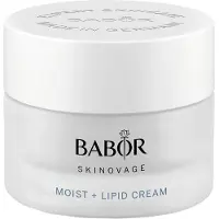 Babor Moist + Lipid Cream, crème hydratante pour le visage, le cou et le décolleté, enrichie en acide hyaluronique, beurre de karité et huile d'amande, idéale pour les peaux très sèches, 50 ml
