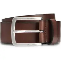 BOSS Ceinture en cuir italien avec boucle à logo gravé