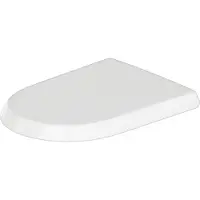 Duravit Siège de WC Qatego Compact, abaissement automatique, blanc brillant, 425x368x44mm