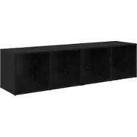 vidaXL Ensemble de meubles TV , 2 pièces, noir, aspect chêne, 37 x 35 x 72 cm