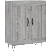 vidaXL Sideboard Gris Sonoma 69,5x34x90 cm Matériau dérivé du bois
