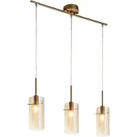Searchlight Lampe suspendue 3 lumières Duo 3 or
