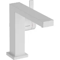 Hansgrohe robinet de lavabo monocommande Tecturis E, finition blanc mat, technologie CoolStart et EcoSmart+, sans bonde, modèle "Fine"