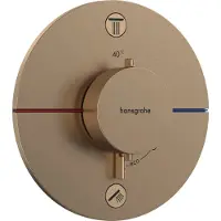 Hansgrohe Showerselect Comfort S thermostat de douche encastré 2 évacuations Brushed Bronze