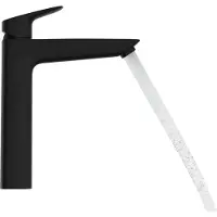 Hansgrohe HG Mitigeur monocommandé pour lavabo 190 LOGIS DN 15 m ZAG G 1 1/4pouce noir mat