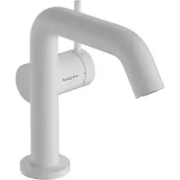 Hansgrohe robinet de lavabo monocommande Tecturis S, finition blanc mat, avec technologie CoolStart et EcoSmart+, comprenant un mécanisme de vidange à tirette