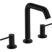 Hansgrohe Tecturis S mitigeur lavabo 3 trous 150 EcoSmart+ avec garniture de vidage à poussoir, noir mat