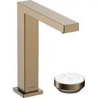 Hansgrohe robinet de lavabo Tecturis E, 2 trous, finition bronze brossé, avec technologie CoolStart EcoSmart+ et bonde intégrée