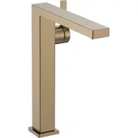 Hansgrohe robinet de lavabo monocommande Tecturis E, finition bronze brossé, système CoolStart EcoSmart+, conçu pour les vasques à poser sans trop-plein, débit fin