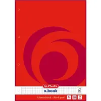 Herlitz Bloc de travail x.book DIN A4, 50 feuilles, quadrillé (A4, Quadrillé, Non contraignant)