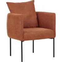 Beliani Fauteuil Malmos Tissu Marron Doré