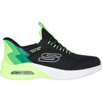 SKECHERS Baskets 'Microspec Max' vert / vert fluo / noir